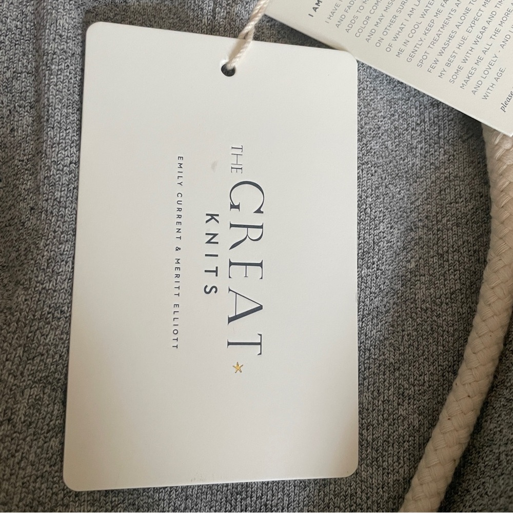 NEW THE GREAT The Stadium Sweatpant Jogger Varsity Gray Cotton Size Small (1) - Picture 9 of 12